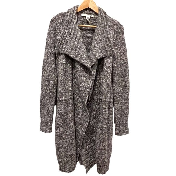 Diane Von Furstenberg Long Wool Sweater Cardigan, Vtg, Pockets, S - Picture 1 of 9